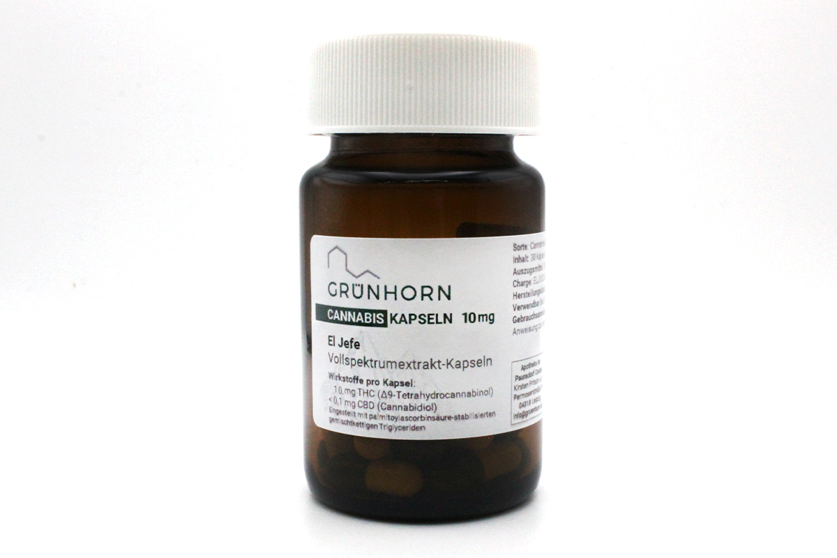 Cannamedical Indica Forte: El Jefe Vollspektrumextrakt-Kapseln 10mg