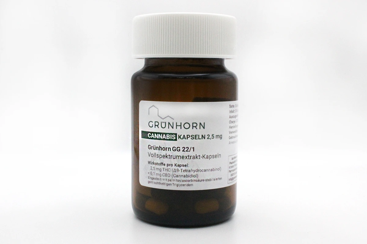 Grünhorn GG 22/1: Gorilla Glue Vollspektrumextrakt-Kapseln 2,5mg 