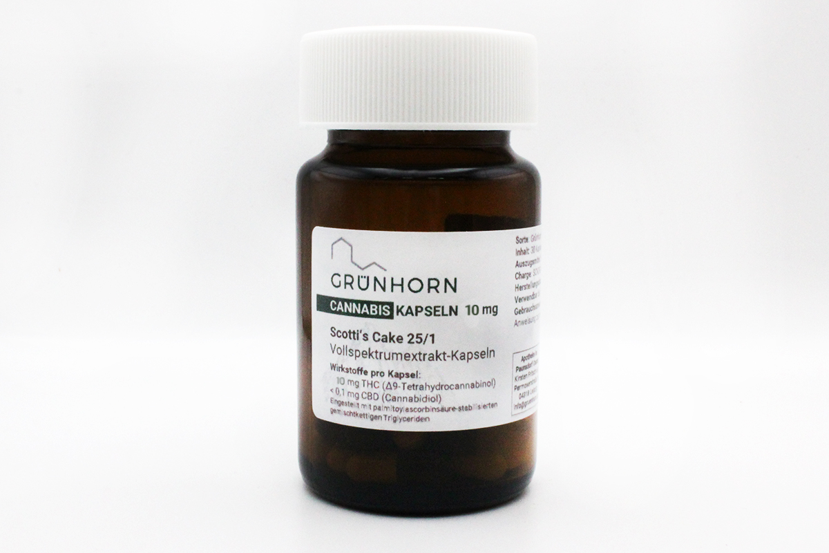 Grünhorn SCK 25/1: Scotti's Cake Vollspektrumextrakt-Kapseln 10mg