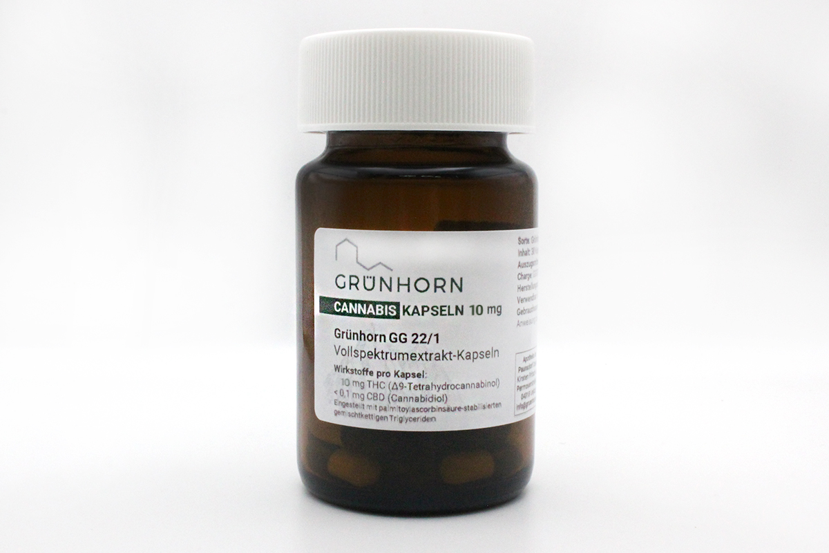 Grünhorn GG 22/1: Gorilla Glue Vollspektrumextrakt-Kapseln 10mg