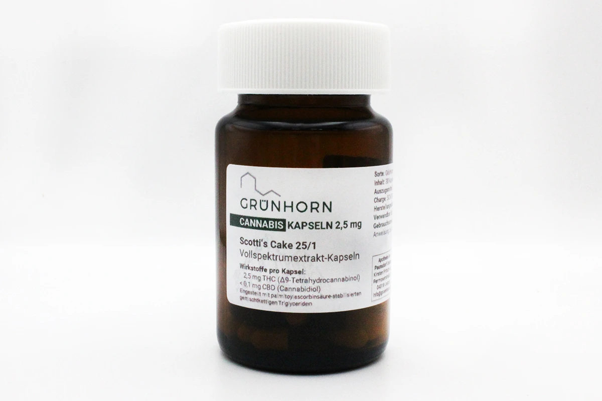 Grünhorn SCK 25/1: Scotti´s Cake Vollspektrumextrakt-Kapseln 2,5mg 