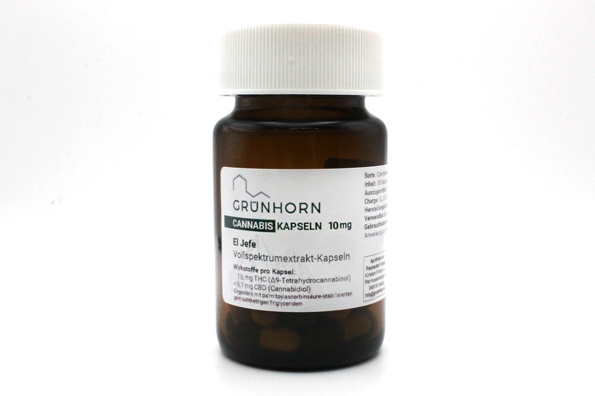 Cannamedical Indica Forte: El Jefe Vollspektrumextrakt-Kapseln 10mg 